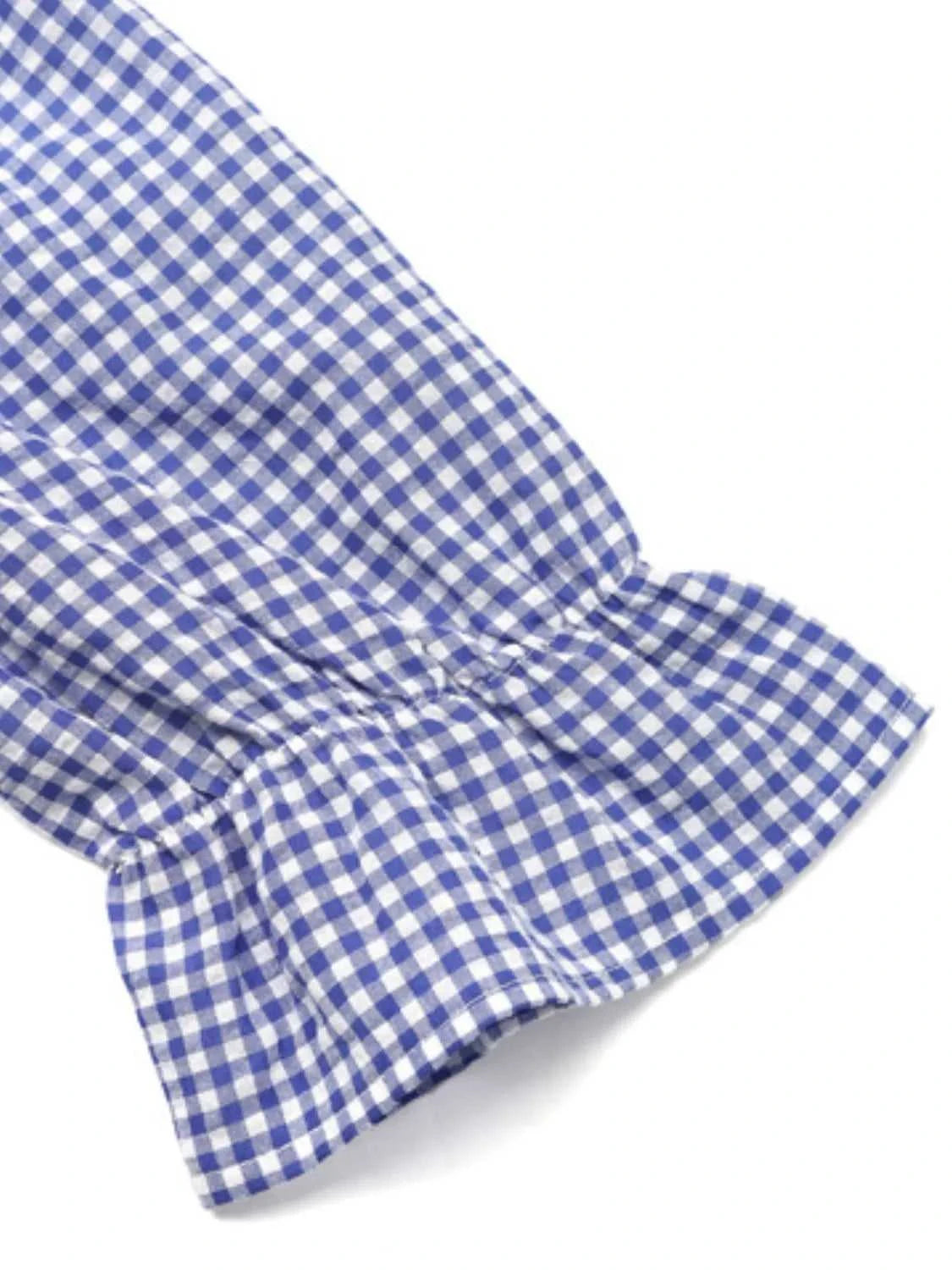 Tie Front Plaid Flounce Sleeve Blouse 100100498421774 35 Affordable Fashion Under $100 Jerry's Apparel 