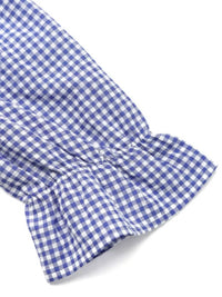 Tie Front Plaid Flounce Sleeve Blouse 100100498421774 35 Affordable Fashion Under $100 Jerry's Apparel 