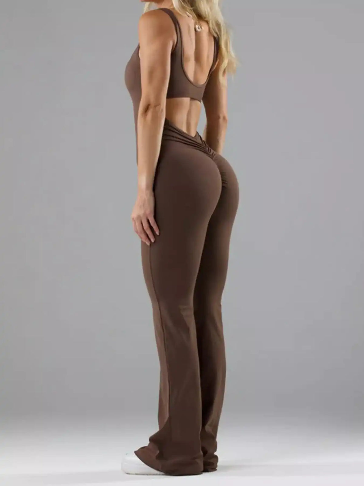 Seamless Scoop Neck Active Jumpsuit with Flared Leg Design 101006359860256 23 Affordable Fashion Under $100 Jerry's Apparel 