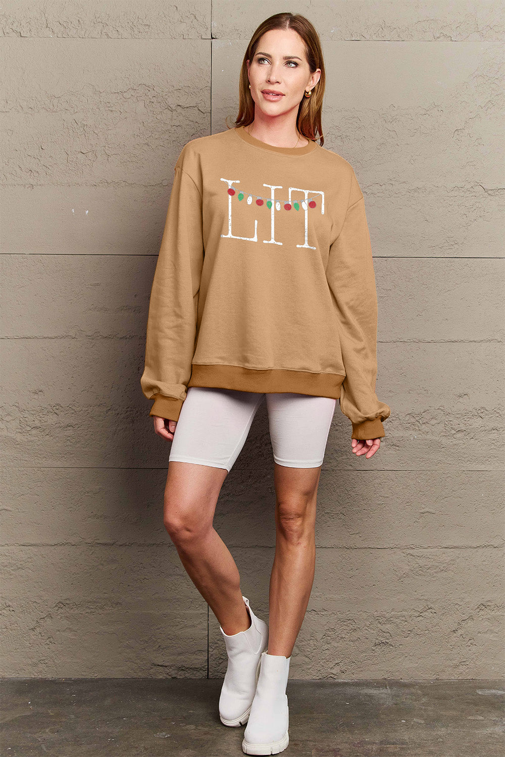 Full Size LIT Long Sleeve Sweatshirt