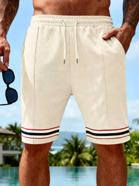 Men's Full Size Textured Knit Drawstring Shorts Plus Size 100400916555342 23 Affordable Fashion Under $100 Jerry's Apparel 