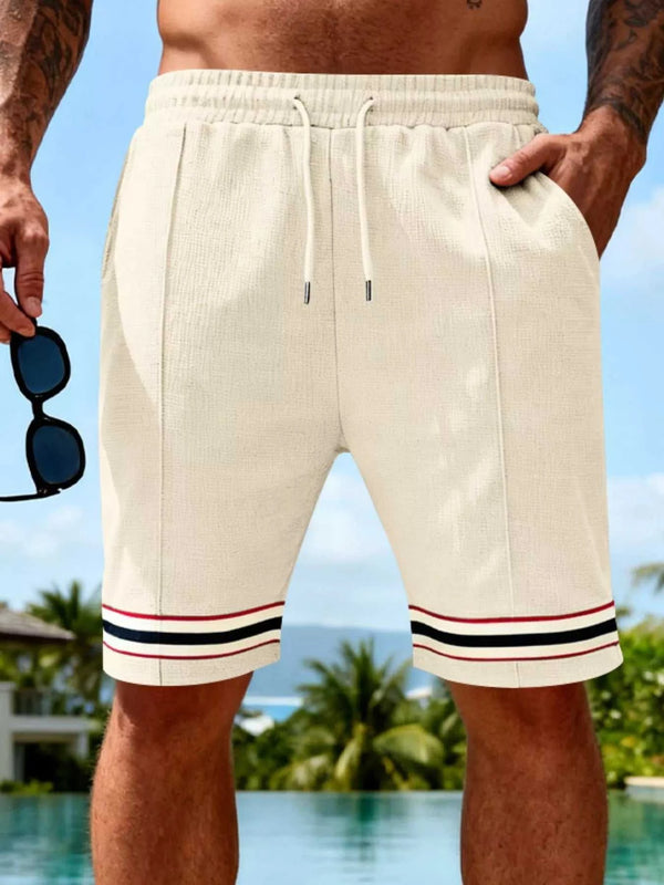 Men's Full Size Textured Knit Drawstring Shorts Plus Size 100400916555342 23 Affordable Fashion Under $100 Jerry's Apparel 