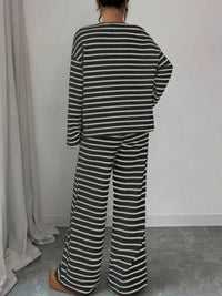 Striped Relaxed Fit Top and Pants Set 101002581867183 66 Affordable Fashion Under $100 Jerry's Apparel 