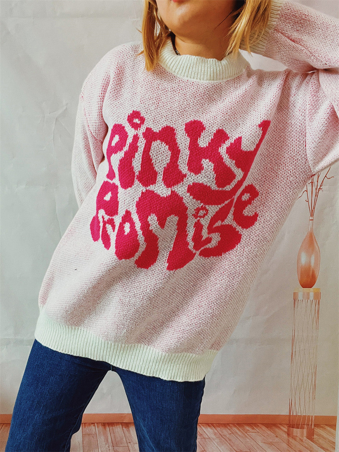 PINKY PROMISE Graphic Sweater