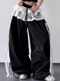 Drawstring Wide Leg Pants