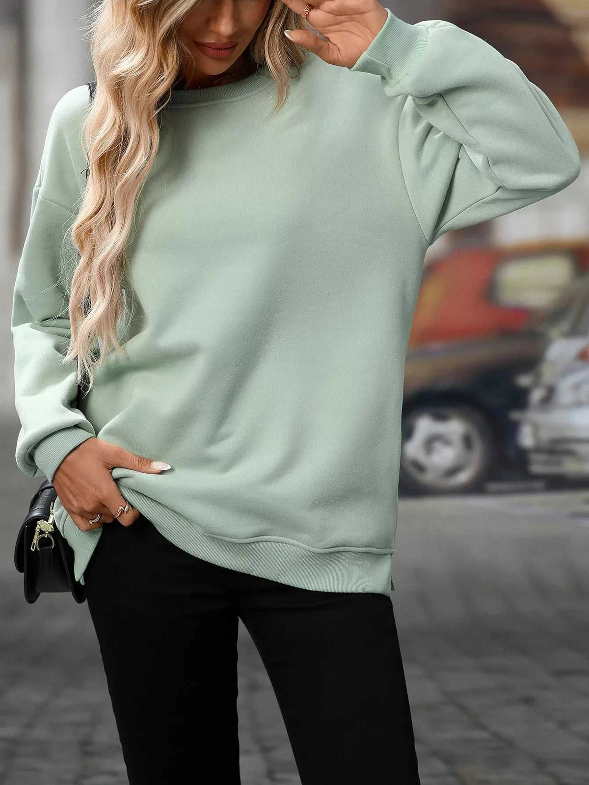 Casual Solid Color Long Sleeve Sweatshirt 100100430421753 39 Affordable Fashion Under $100 Jerry's Apparel 