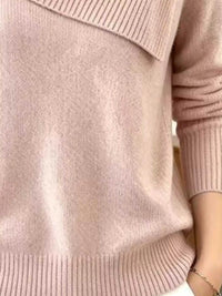 Full Size Asymmetric Ribbed Collar Sweater Plus Size 101002369014194 47 Affordable Fashion Under $100 Jerry's Apparel 