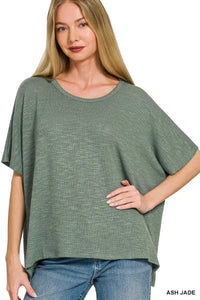Zenana Oversized Slub Hacci Top 100100542192614 21 Affordable Fashion Under $100 Jerry's Apparel 