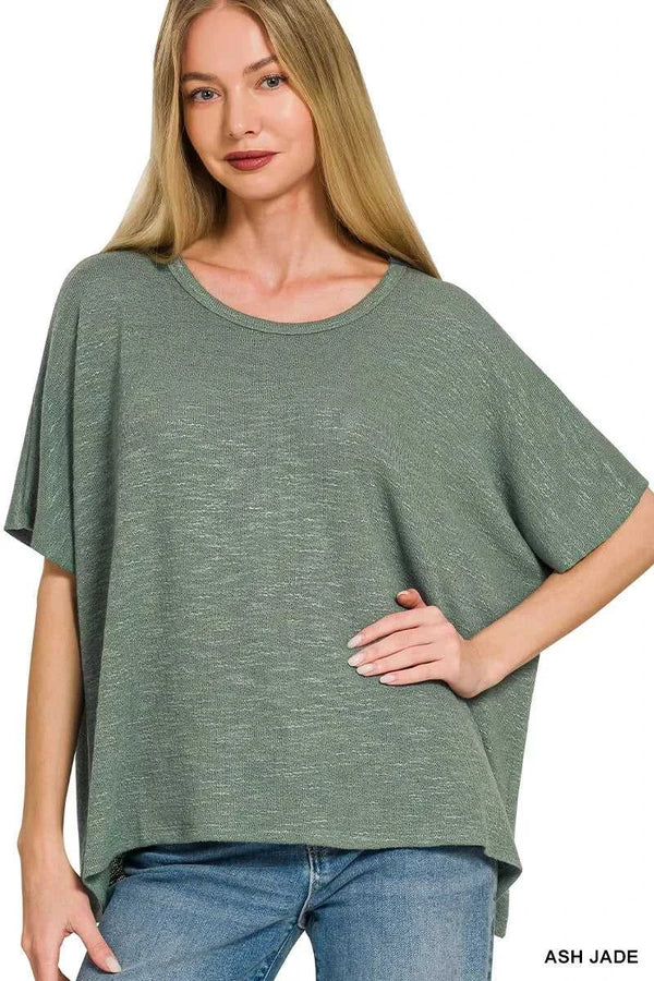 Zenana Oversized Slub Hacci Top 100100542192614 21 Affordable Fashion Under $100 Jerry's Apparel 