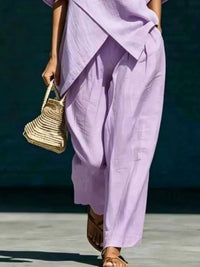 Full Size Asymmetric Top and Wide-Leg Pants Set Plus Size 101001701257915 41 Affordable Fashion Under $100 Jerry's Apparel 