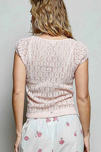 POL Sweetheart Neck Lace Short Sleeve Top 100100369331808 48 Affordable Fashion Under $100 Jerry's Apparel 