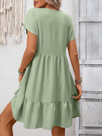 Casual V-Neck Ruffle Hem Mini Dress 100100053087860 30 Affordable Fashion Under $100 Jerry's Apparel 
