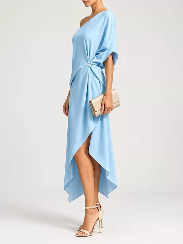 Full Size One-Shoulder Asymmetric Hem Midi Dress Plus Size 101001732260581 53 Gifts for Her Jerry's Apparel 