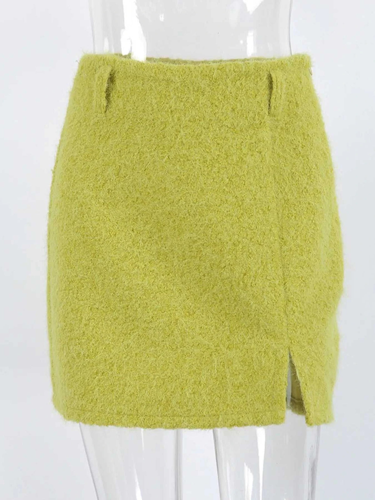 Textured Mini Skirt with Front Slit 100100891974020 42 Affordable Fashion Under $100 Jerry's Apparel 