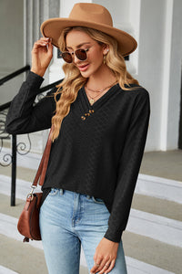 V-Neck Long Sleeve T-Shirt