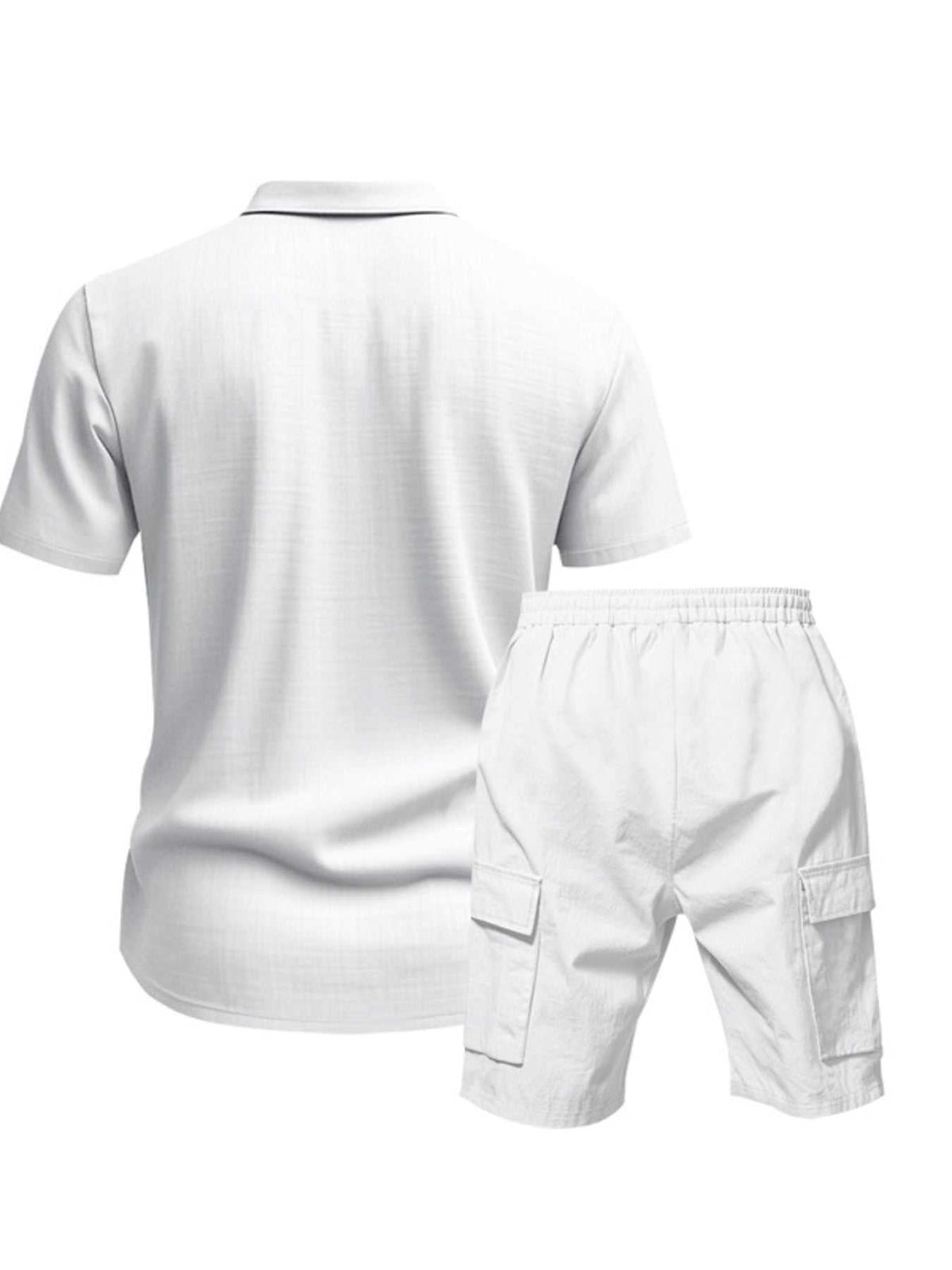 Men's Full Size Button Up Shirt and Shorts Set Plus Size 100400974487606 48 Affordable Fashion Under $100 Jerry's Apparel 