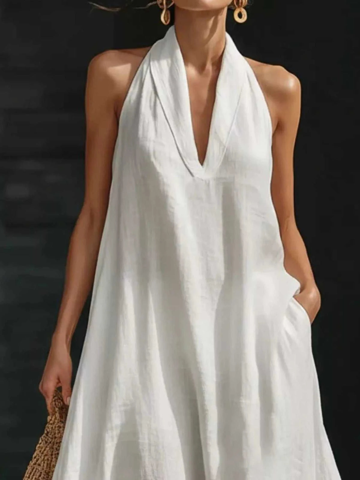 Full Size Halter Neck Sleeveless Maxi Dress Plus Size 100100329491085 30 Gifts for Her Jerry's Apparel 