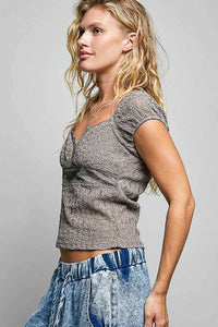 POL Sweetheart Neck Lace Short Sleeve Top 100100862131408 48 Affordable Fashion Under $100 Jerry's Apparel 