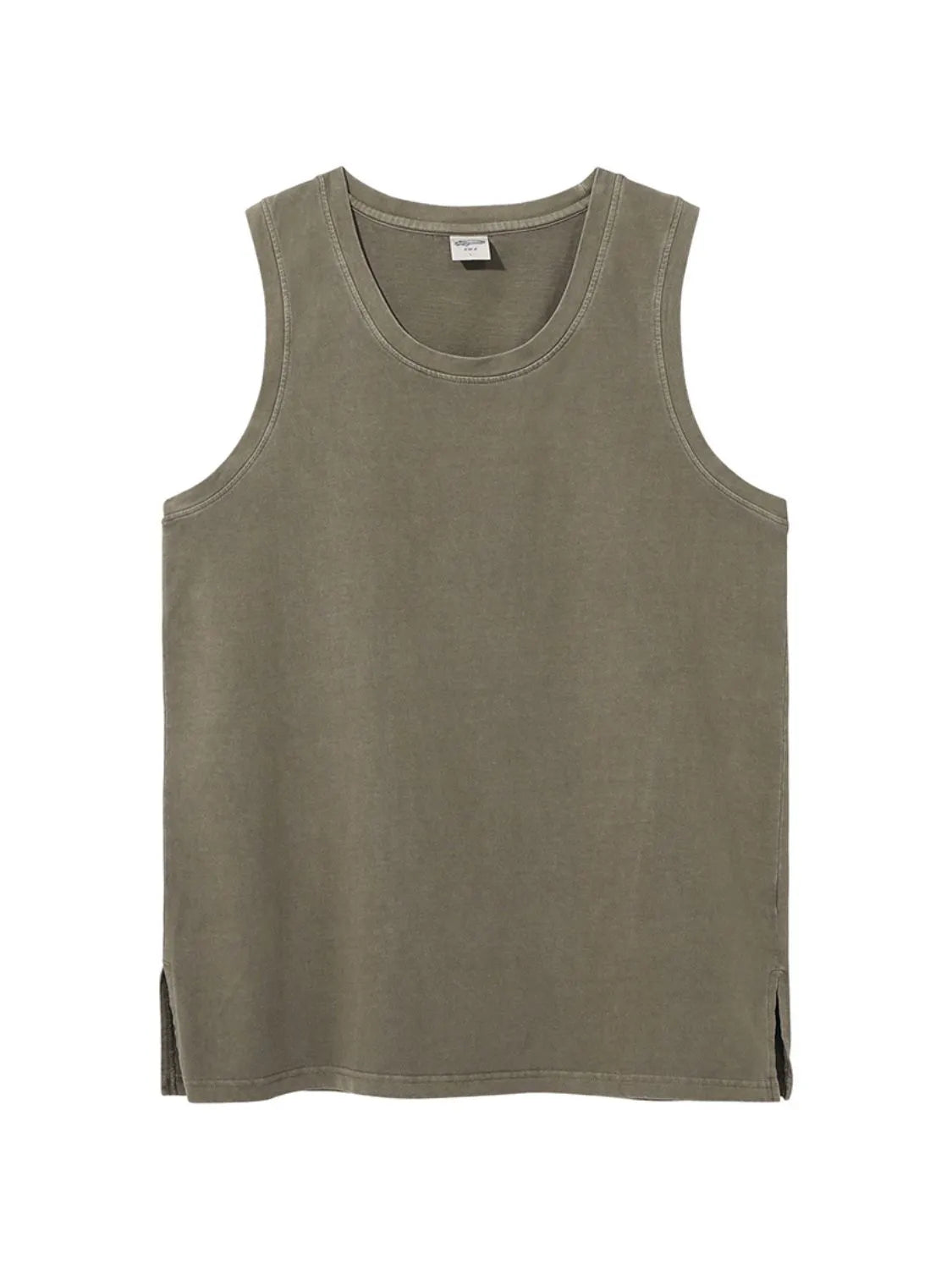 Men's Side Slit Round Neck Tank