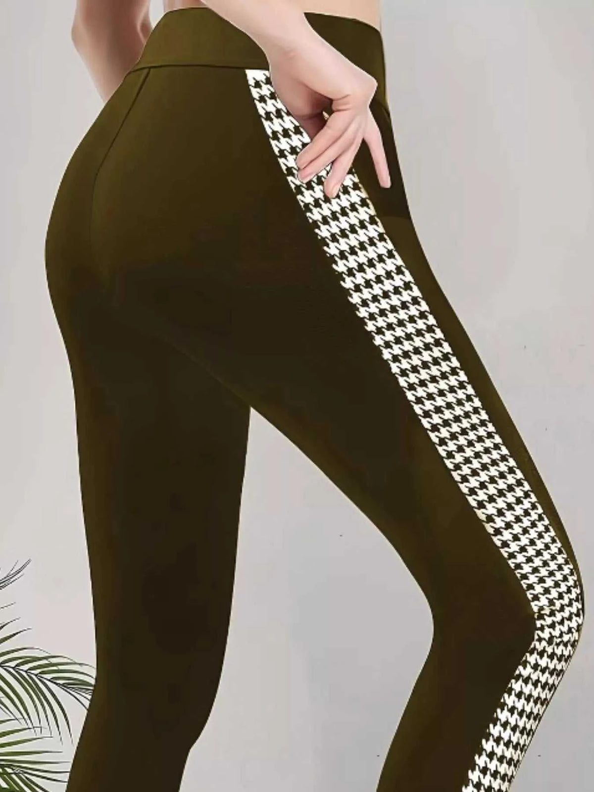 High-Waisted Side Houndstooth Active Leggings 101006615237722 25 Affordable Fashion Under $100 Jerry's Apparel 
