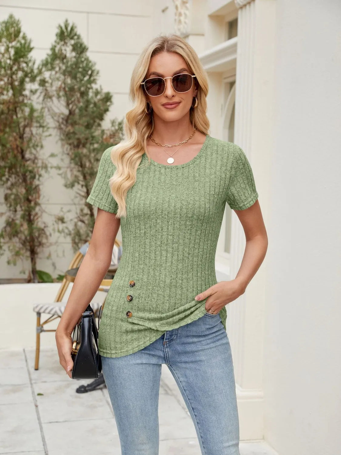 Round Neck Short Sleeve T-Shirt