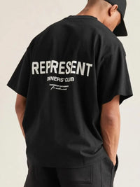 Men's Plus Size Letter Round Neck Half Sleeve T-Shirt