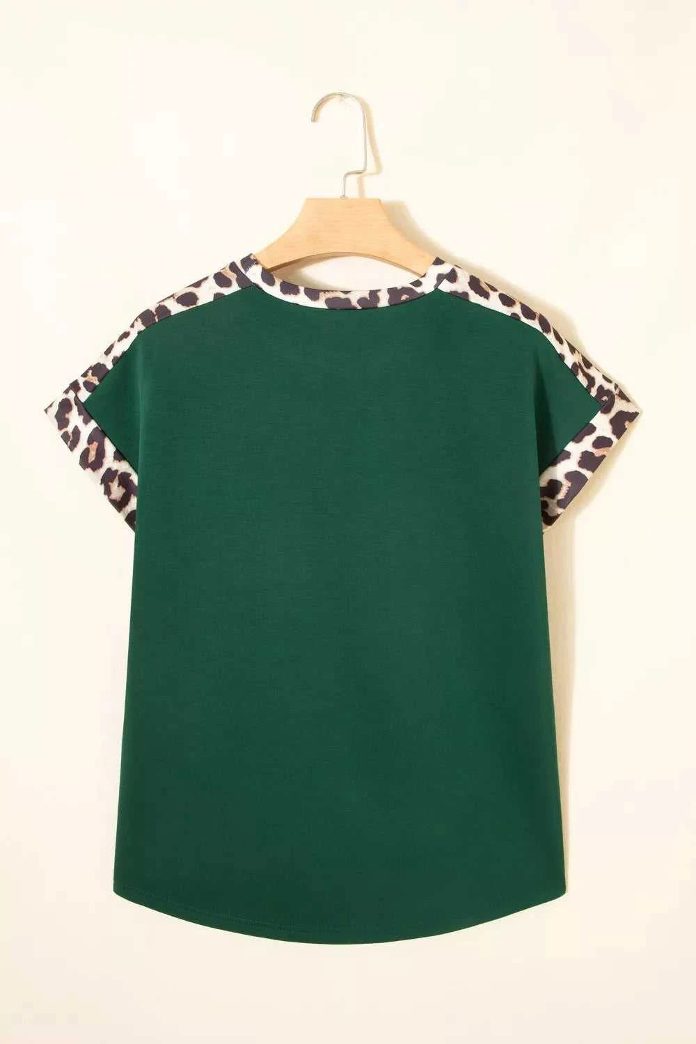 Leopard Trim Short Sleeve Relaxed Fit T-Shirt 100100328021512 27 Affordable Fashion Under $100 Jerry's Apparel 