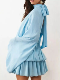 Tie Back Flare Sleeve Mini Dress 101001243212797 45 Affordable Fashion Under $100 Jerry's Apparel 