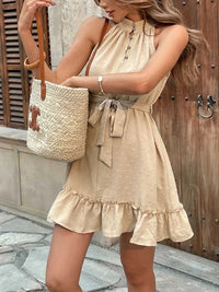 Perfee Swiss Dot Ruffled Sleeveless Mini Dress 100100170351662 31 Affordable Fashion Under $100 Jerry's Apparel 