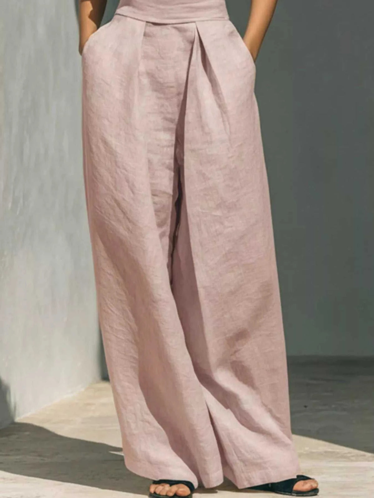 Full Size Turtleneck Sleeveless Top and Wide Leg Pants Set Plus Size 101001144135026 45 Affordable Fashion Under $100 Jerry's Apparel 