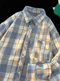 Men's Full Size Oversized Plaid Shirt with Chest Pocket Plus Size 100400615461663 43 Affordable Fashion Under $100 Jerry's Apparel 