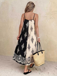 Color Block Floral Print Cami Dress 100100066494060 32 Women's Midi Dress Affordable Boutique Dresses Under $50 Jerry's Apparel 
