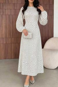 Polka Dot Long Sleeve Maxi Dress 101001469171625 35 Affordable Fashion Under $100 Jerry's Apparel 