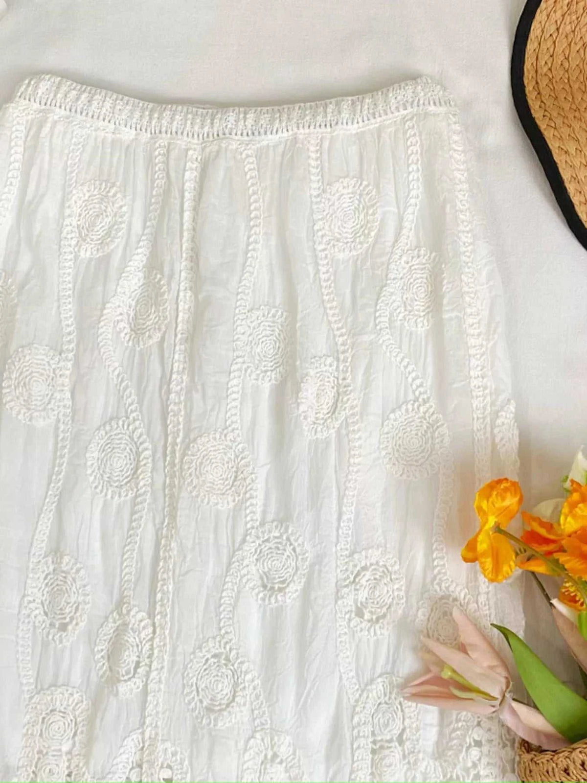 Lace Elastic Waist Midi Skirt 100100015303540 44 Affordable Fashion Under $100 Jerry's Apparel 
