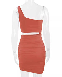 One-Shoulder Cutout Ruched Bodycon Mini Dress 101001098960768 27 Gifts for Her Jerry's Apparel 
