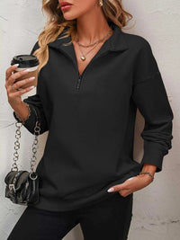 Quarter Zip Dropped Shoulder Sweatshirt 100100362581547 41 Affordable Fashion Under $100 Jerry's Apparel 
