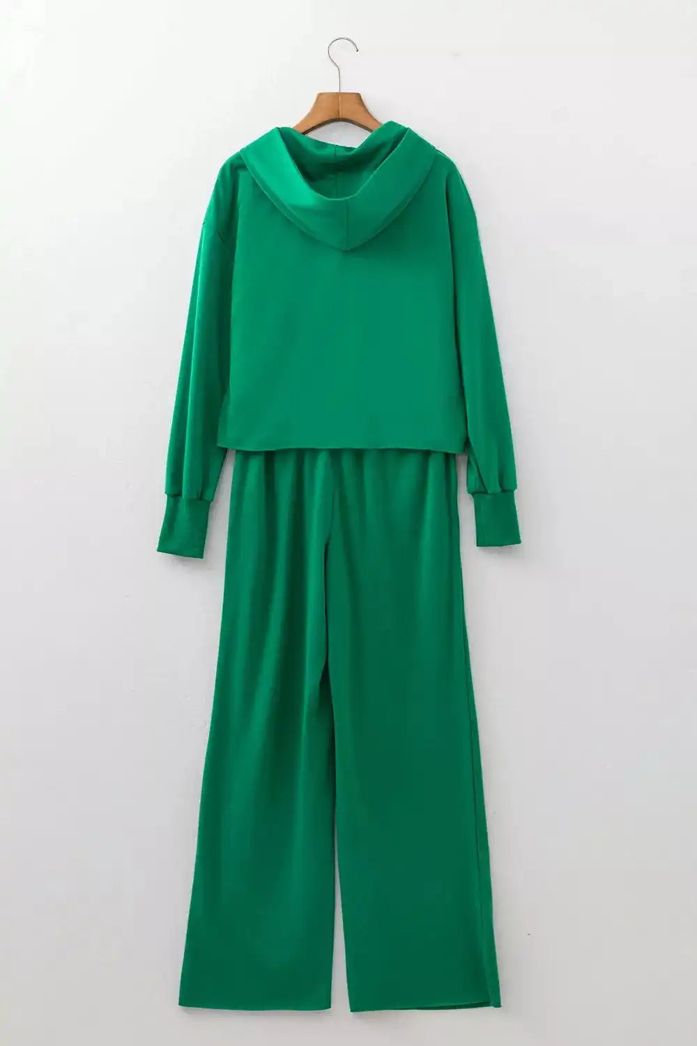 Solid Color Hooded Long Sleeve Elastic Waist Pocket Pants Set 101001390590335 86 Affordable Fashion Under $100 Jerry's Apparel 