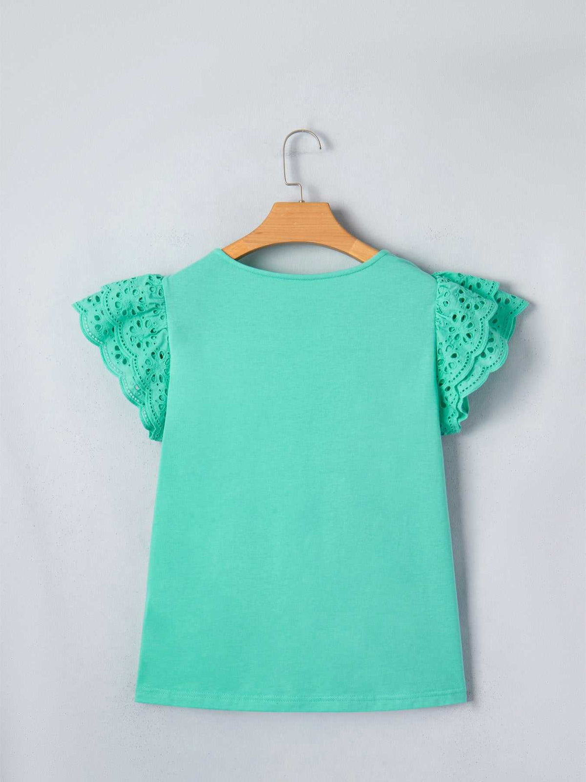 Eyelet Lace Ruffled Cap Sleeve Top 100100198342776 31 Affordable Fashion Under $100 Jerry's Apparel 