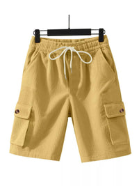Men's Full Size Casual Textured Drawstring Cargo Shorts Plus Size 100400310318870 39 Affordable Fashion Under $100 Jerry's Apparel 