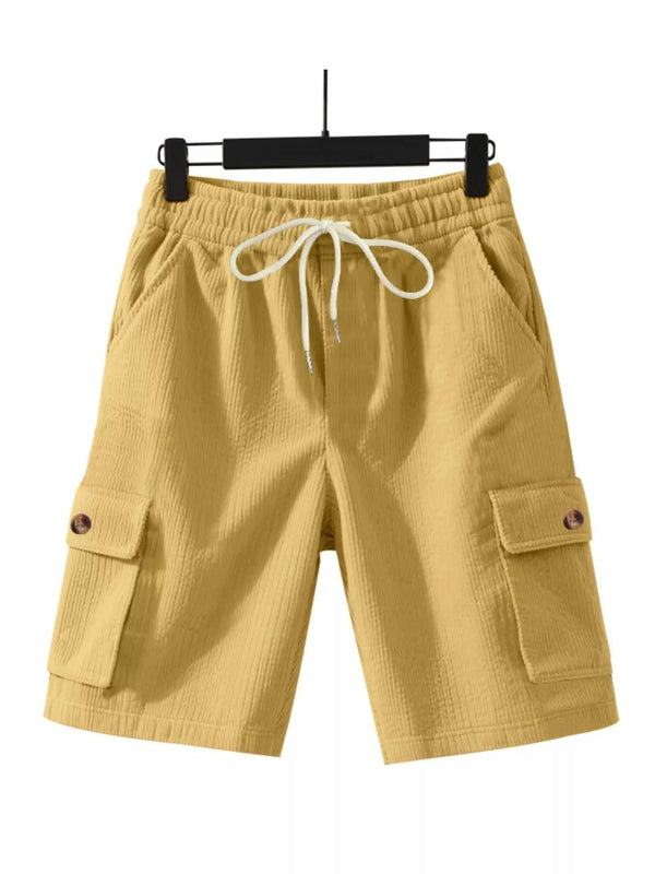 Men's Full Size Casual Textured Drawstring Cargo Shorts Plus Size 100400310318870 39 Affordable Fashion Under $100 Jerry's Apparel 