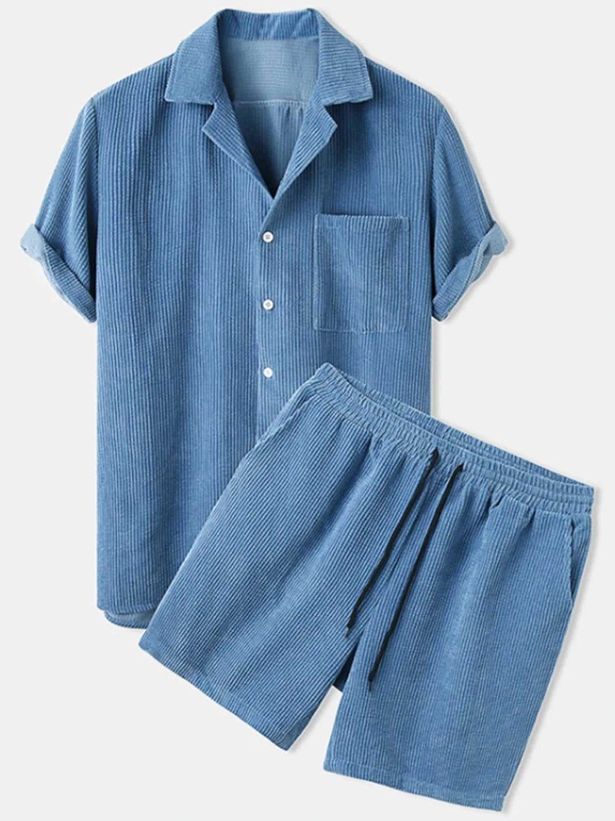 Men's Full Size Classic Textured Top and Shorts Set Plus Size 100400792746142 39 Affordable Fashion Under $100 Jerry's Apparel 