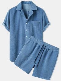Men's Full Size Classic Textured Top and Shorts Set Plus Size 100400792746142 39 Affordable Fashion Under $100 Jerry's Apparel 