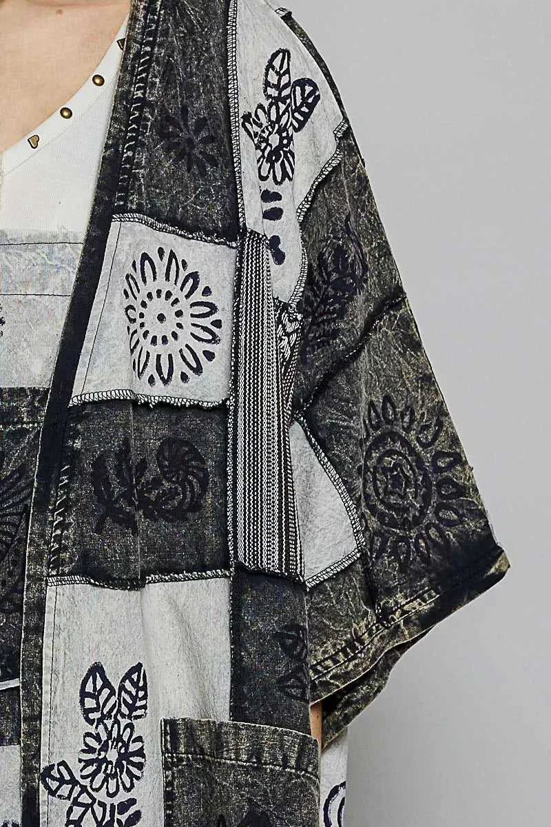 POL Open Front Printed Patchwork Longline Cardigan 100100735921984 59 Affordable Fashion Under $100 Jerry's Apparel 
