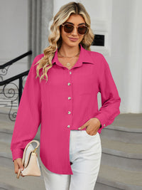 Collared Neck Long Sleeve Shirt