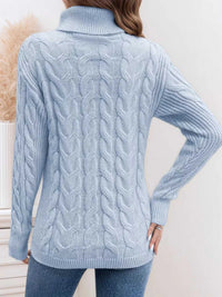 Cable Knit Turtleneck Long Sleeve Sweater 100100174532282 38 Affordable Fashion Under $100 Jerry's Apparel 