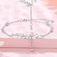 925 Sterling Silver Leaf Bracelet 100500089392764 73 Affordable Fashion Under $100 Jerry's Apparel 