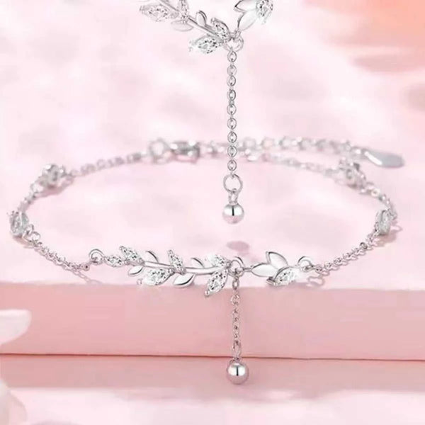 925 Sterling Silver Leaf Bracelet 100500089392764 73 Affordable Fashion Under $100 Jerry's Apparel 