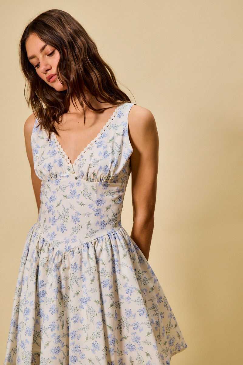 SO ME Froal Print Fit and Flare Dress 100100579301965 60 Affordable Fashion Under $100 Jerry's Apparel 