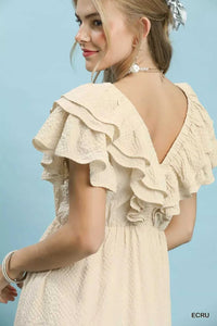 Umgee Textured Ruffle Midi Dress 100100185071562 64 Affordable Fashion Under $100 Jerry's Apparel 