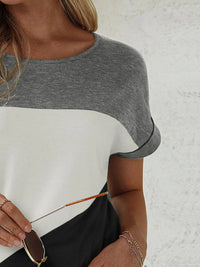 Color Block Casual T-Shirt